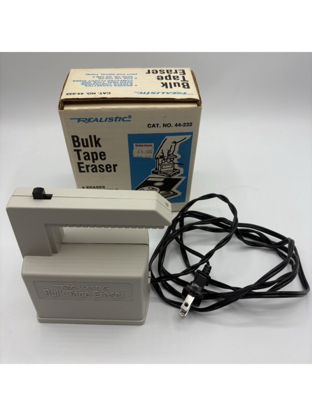 Vintage Radio Shack Realistic Bulk Tape Eraser 44-232 Intermittent Duty 120V,Box